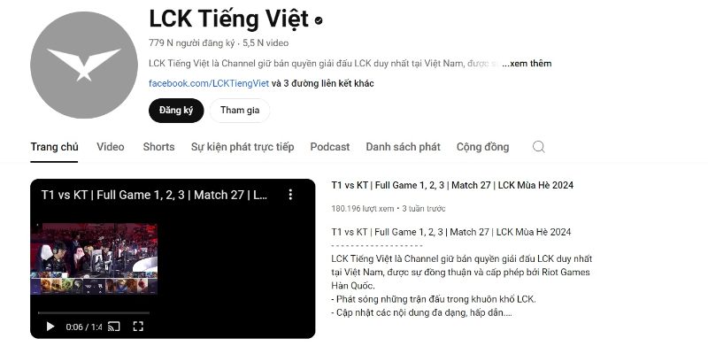 LCK - Giải LMHT uy tín, đẳng cấp